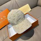 Louis Vuitton monogram baseball cap, light beige/cream allover pattern
