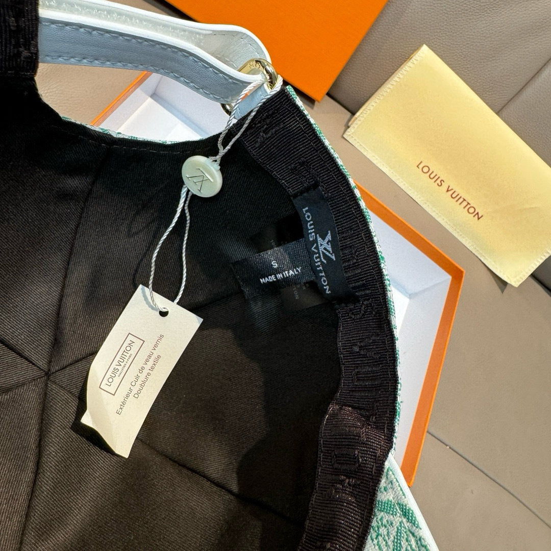 Louis Vuitton cap black interior fabric with white label and hanging tags