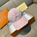 Louis Vuitton pink monogram-pattern cap with curved brim