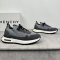 Givenchy luxury sneakers in dark gray mesh with black laces and white sole