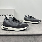 Givenchy luxury sneakers in dark gray mesh with black laces and white sole