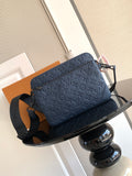Louis Vuitton monogram crossbody bag in dark blue with shoulder strap