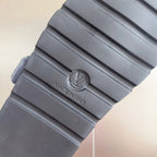 Grey rubber sandal outsole with Louis Vuitton logo and 'MADE IN ITALY' imprint