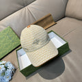 Gucci cap in beige with GG monogram allover pattern and curved brim