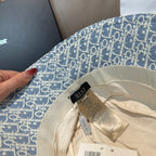 Dior bucket hat in light blue with Dior monogram; interior brim and label