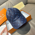 Louis Vuitton baseball cap in dark navy with blue monogram pattern