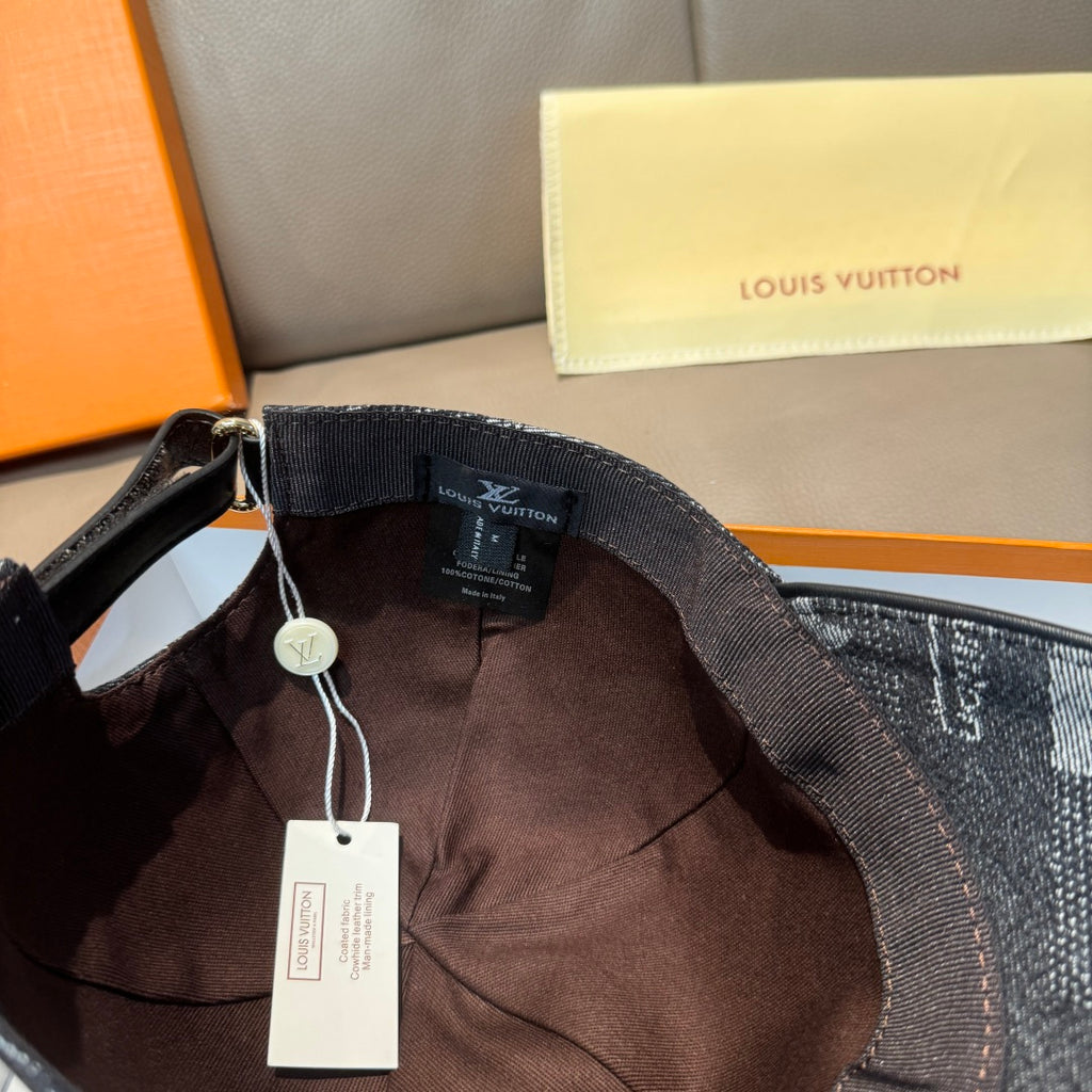 Baseball cap interior with fabric lining, adjustable strap, and hang tag
