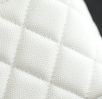 White quilted leather texture detail