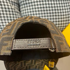 Fendi monogram cap with FENDI ROMA inner tag and metal adjuster