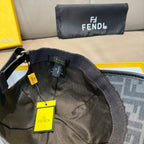 Fendi monogram baseball cap interior view with adjustable strap and fabric lining