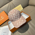 Louis Vuitton monogram baseball cap in taupe with white pattern, curved brim