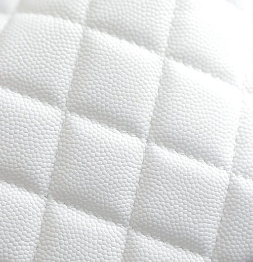 Chanel white quilted leather texture close-up