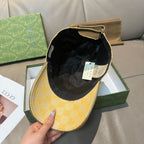 Gucci GG-pattern baseball cap with dark interior lining and curved brim