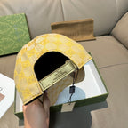 Gucci GG-pattern baseball cap with adjustable strap and visible black interior