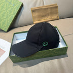 Black Gucci baseball cap with green GG logo on front