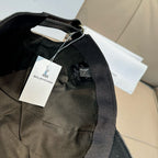 Balenciaga black cap with adjustable web strap and metal buckle