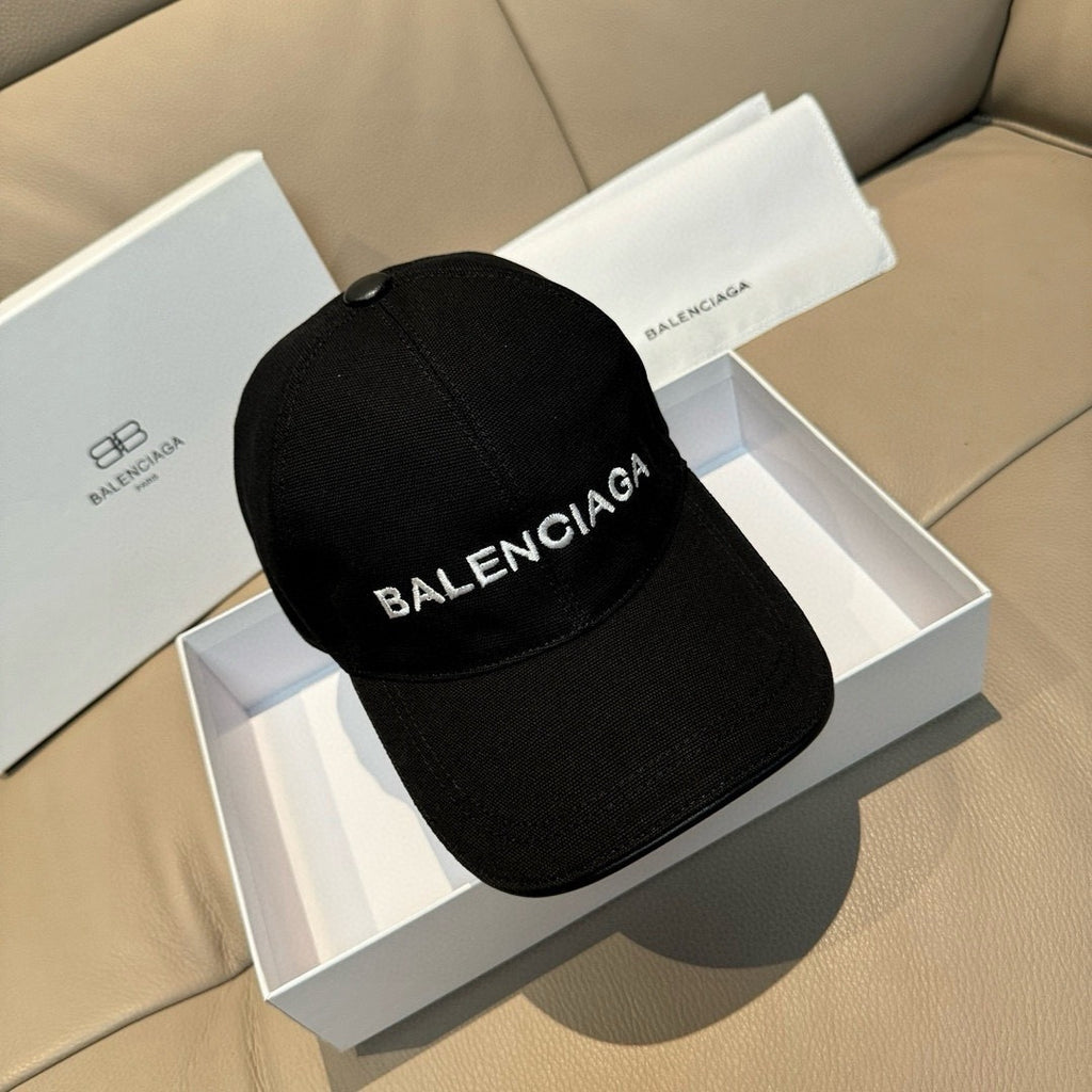 Black baseball cap with BALENCIAGA embroidered wordmark