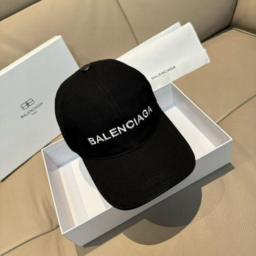 Black baseball cap with BALENCIAGA embroidered wordmark