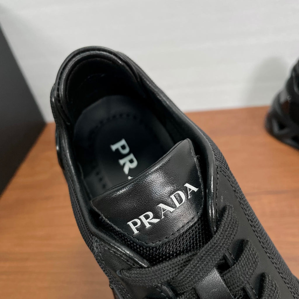 Prada unisex sneaker interior toe with PRADA lettering on lining