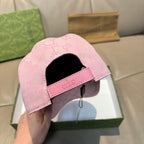 Pink GG-logo baseball cap with inner brand label