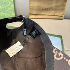 Gucci baseball cap interior with adjustable strap and label tags