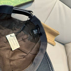 Gucci baseball cap interior with adjustable strap and hanging product tag