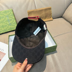 Black baseball cap interior view with adjustable strap and fabric lining