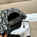 Dior cap interior strap with Dior text on black leather trim