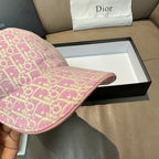 Dior pink monogram baseball cap brim and stitched panel