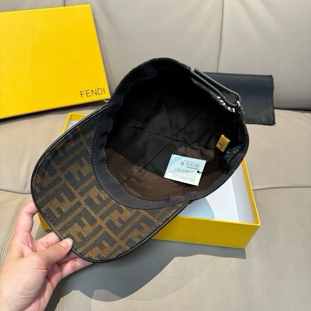 Baseball cap interior view with dark lining and hanging size label