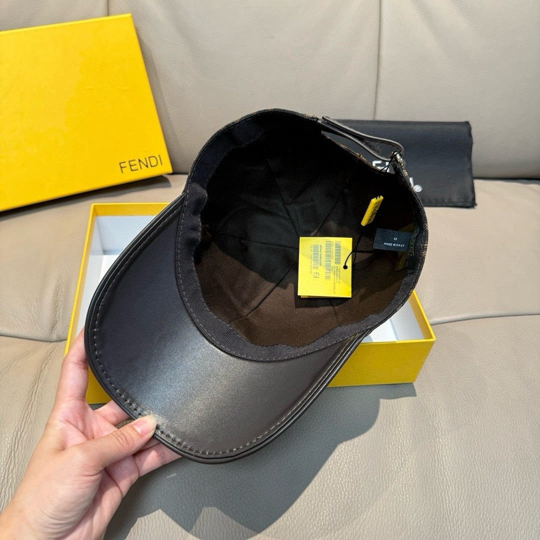 Black baseball cap interior with stitched brim edge and attached tags