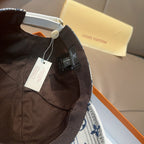 Louis Vuitton cap with adjustable strap and inside tag, denim-blue monogram