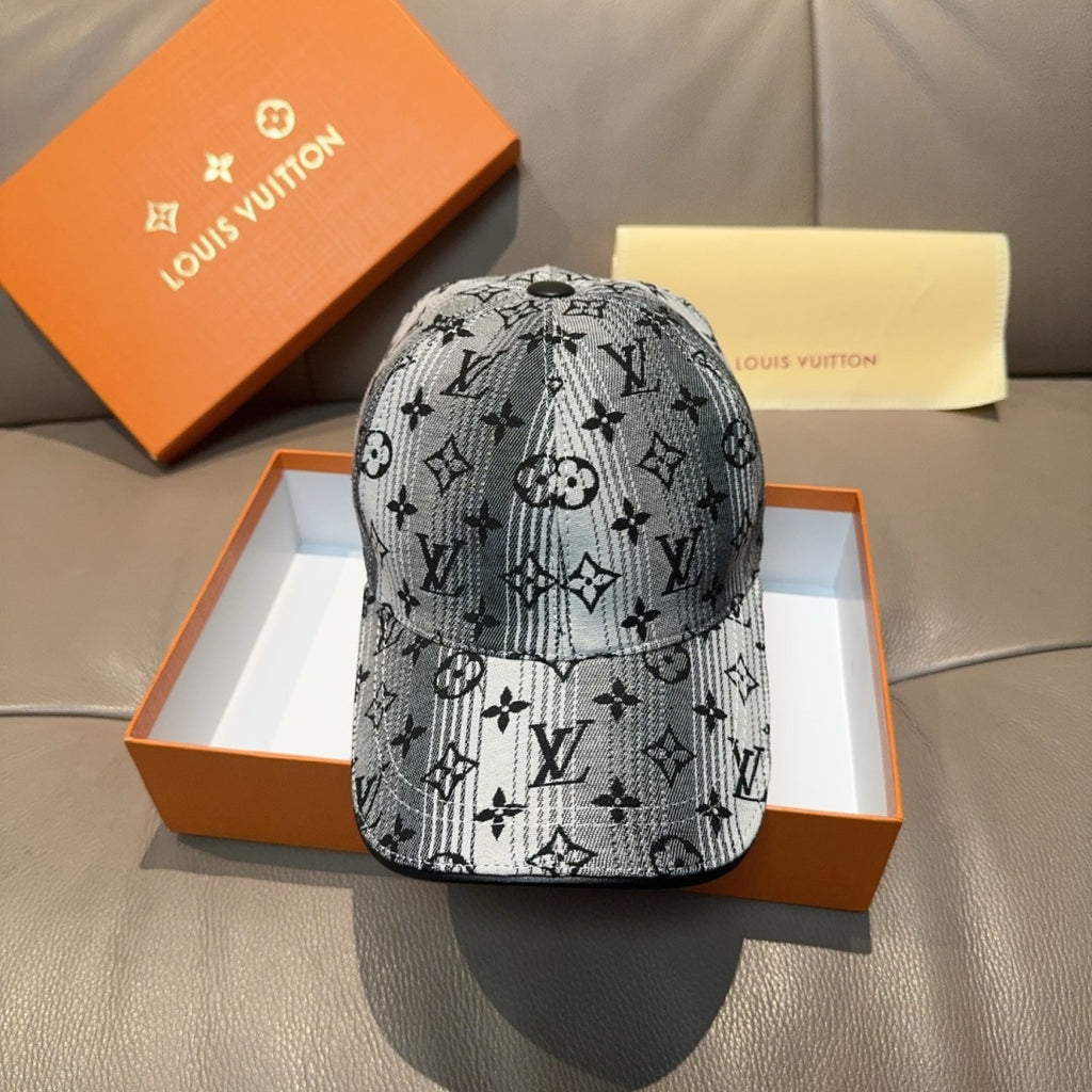 Louis Vuitton monogram-print baseball cap with curved brim and adjustable strap
