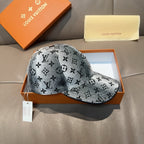 Louis Vuitton monogram-print baseball cap with curved brim and structured crown