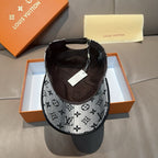 Louis Vuitton baseball cap interior view with monogram-print outer panel