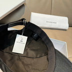 Balenciaga cap fabric interior and adjustable strap, with Balenciaga tag attached