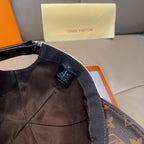 Louis Vuitton cap interior with adjustable strap and fabric lining at back