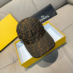 Fendi baseball cap with FF monogram crown and curved brim