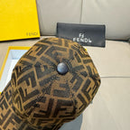 Fendi baseball cap with FF monogram dome and round top button