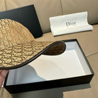 Beige-brown patterned baseball cap brim and inner lining with dark trim