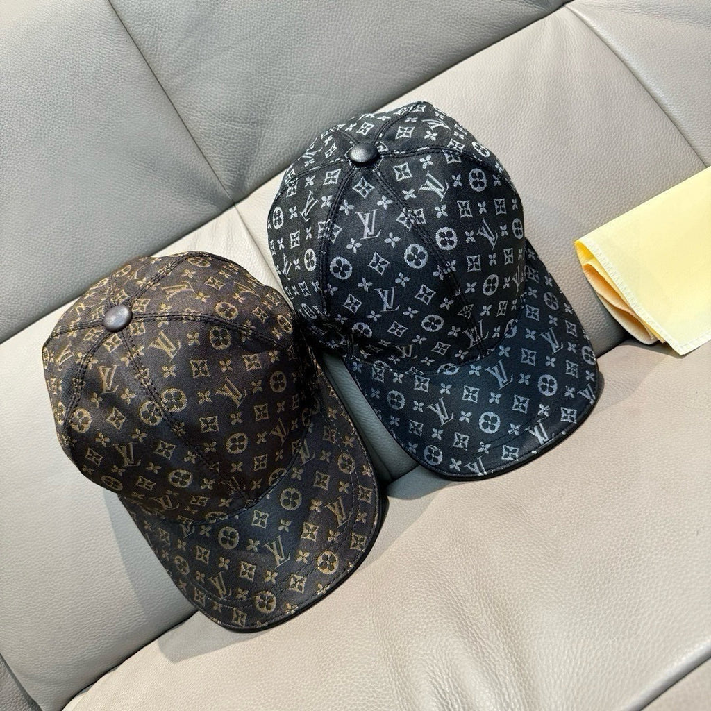 Louis Vuitton monogram cap set: dark and black versions