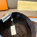 Louis Vuitton cap inside view, black interior with Louis Vuitton label tag