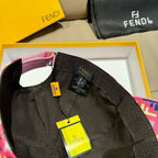 Fendi cap interior view with adjustable strap and size label