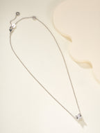 Silver chain necklace with small round clasp hardware