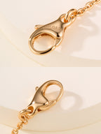 Gold-tone lobster clasp with BVLGARI engraving and linked chain necklace