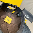 Fendi cap interior view with adjustable strap and brand label