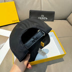 Fendi cap interior with black strap and visible stitched seam detail.