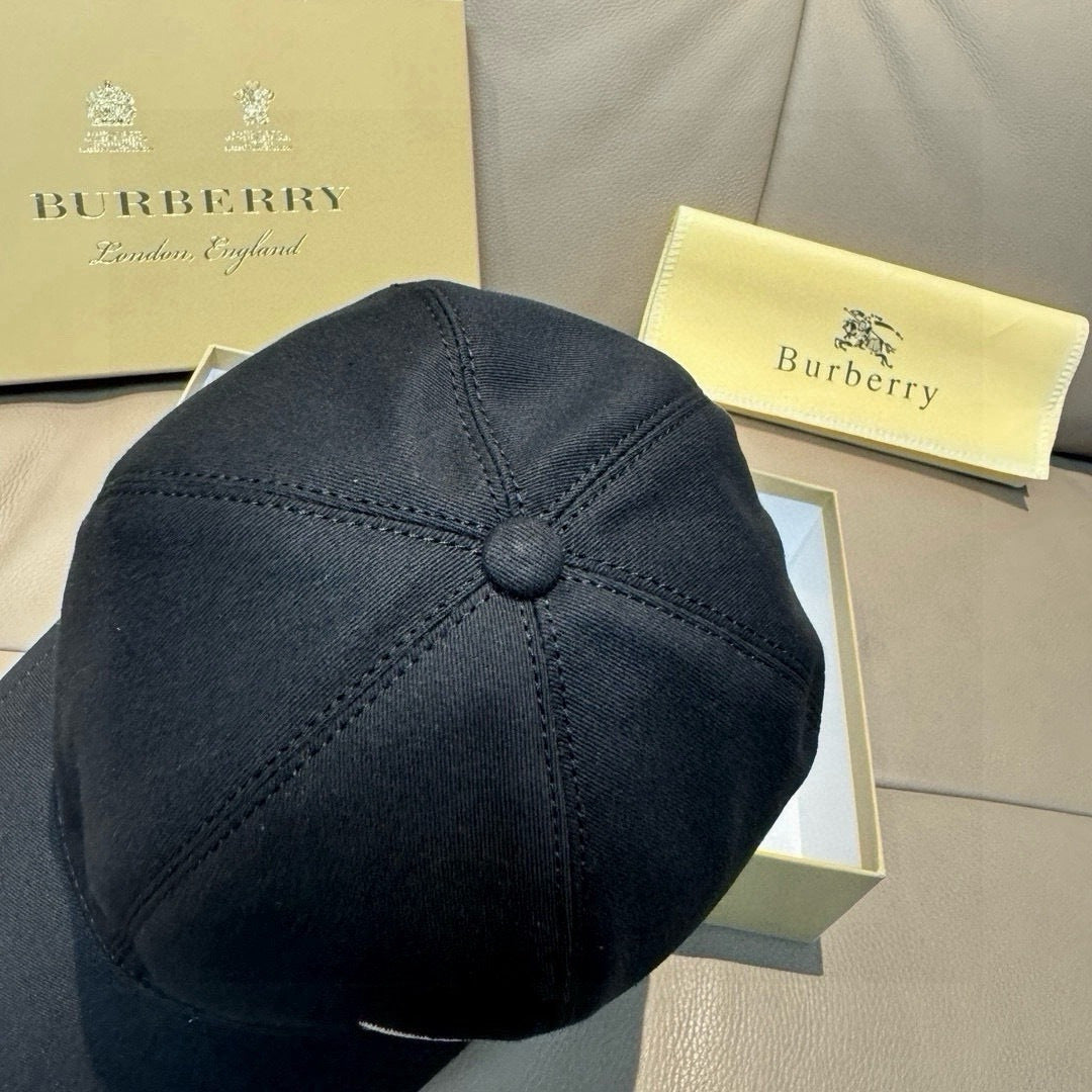 Dark baseball cap crown view with center button and stitched panels