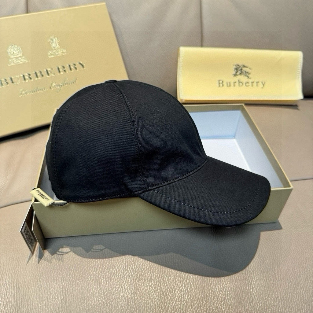 Dark baseball cap front with curved brim and side stitching detail