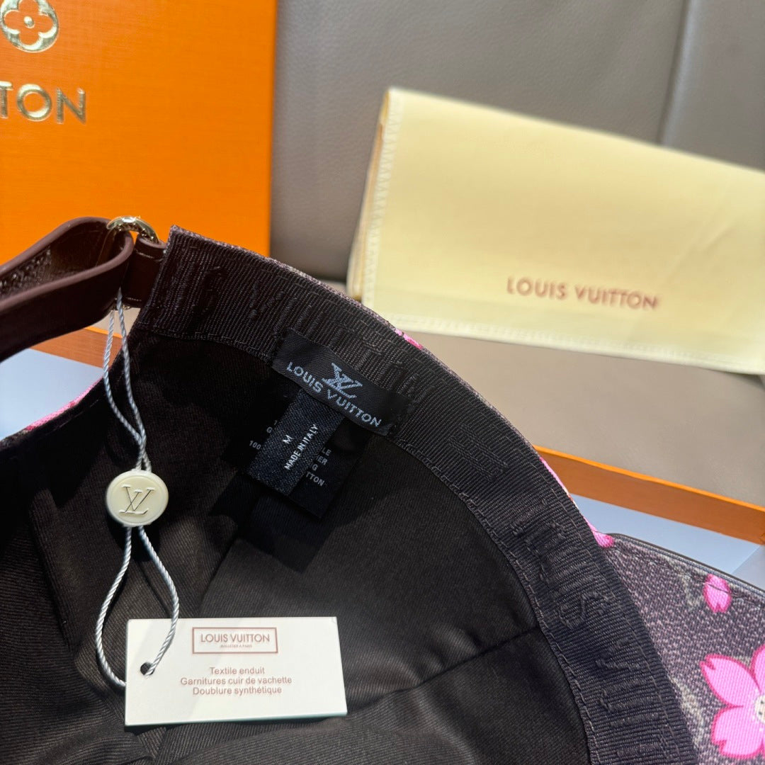 Louis Vuitton cap interior with adjustable strap and hanging tag